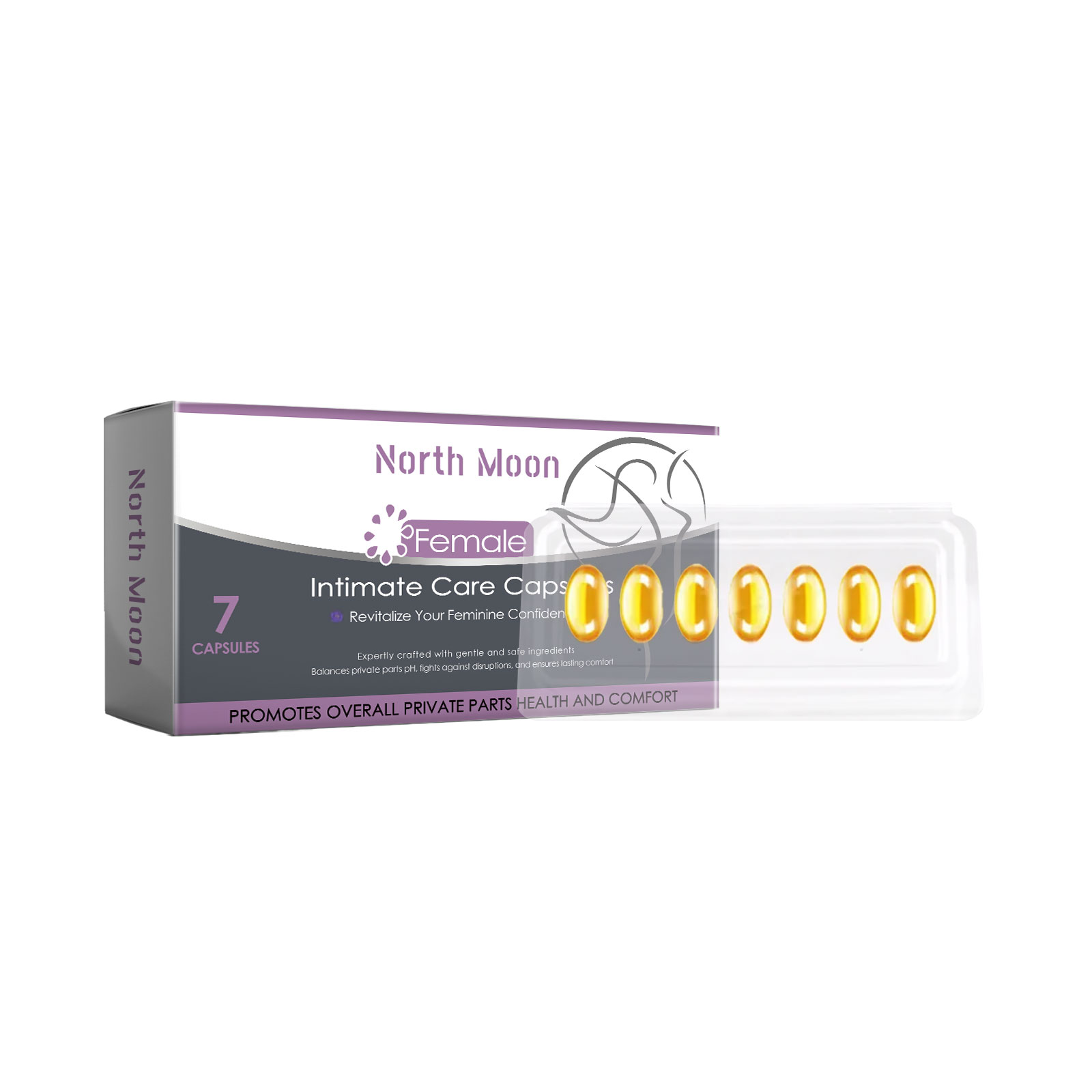 North Moon Women's Body Care Capsules Gentle Body Care Moisturizing Daily Refreshing Comfort Capsules